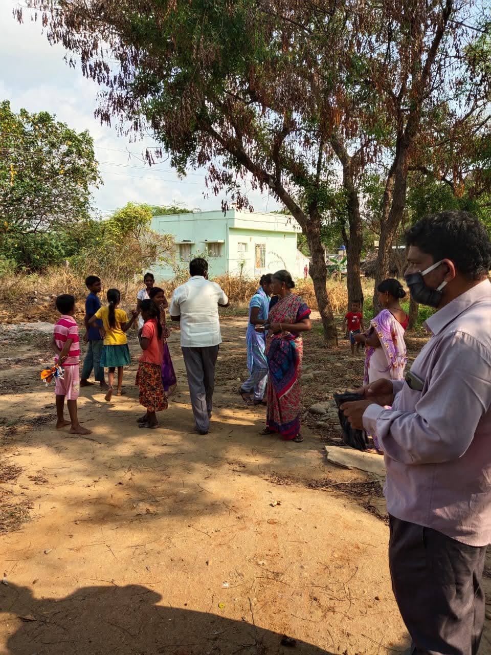 Hope Trust team meeting community members in Tiruvannamalai